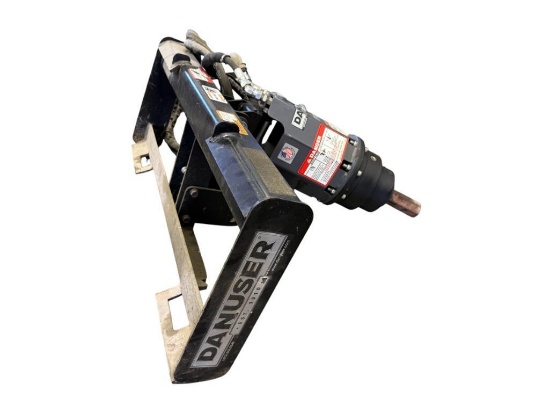 Danuser EP10 Hydraulic Auger Drive Unit for Skid Steer/ Skid Loaders w/ Quick Attach