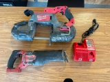 Milwaukee Cordless Band Saw & Sawzall w/ Charger, No Batteries, M12 M18 (No Case)