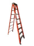 Keller Fiberglass Extra Heavy-Duty A-Frame Ladder, 12ft Max Reach, 8ft Ladder Size, 300lb Capacity,