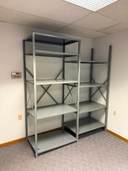 Lot of 2 Metal Shelving Units
