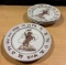 Rare 1940's - 60's Storz Western Cowboy Dinnerware Wallace China Los Angeles, Calif, by Artist Till
