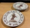 Rare 1940's - 60's Storz Western Cowboy Dinnerware Wallace China Los Angeles, Calif, by Artist Till