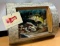 Vintage Storz Light Walleye Log Framed Cardboard Aquarium Signed by Kraayvanger