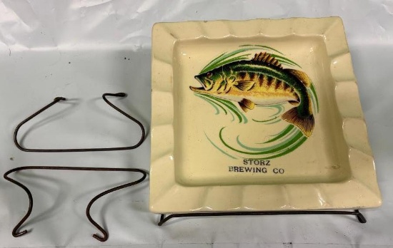 Large Storz Brewing Co Small Mouth Bass Ashtray