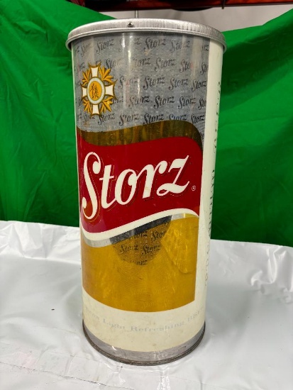 Storz Ashtray, Tin, Figural Can, 21in