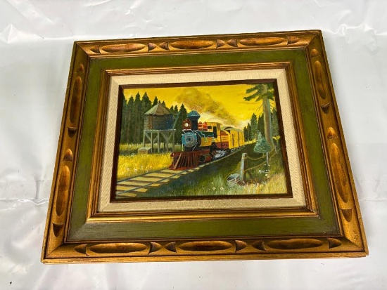Oil Painting of Train by Artist Marian