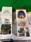 Lot of 2, Snow Village Haunted Mansion and Cottage House
