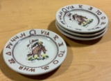 Rare 1940's - 60's Storz Western Cowboy Dinnerware Wallace China Los Angeles, Calif, by Artist Till