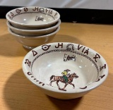 Rare 1940's - 60's Storz Western Cowboy Dinnerware Wallace China Los Angeles, Calif, by Artist Till
