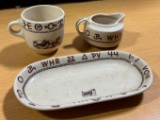 Rare 1940's - 60's Storz Western Cowboy Dinnerware Wallace China Los Angeles, Calif, by Artist Till