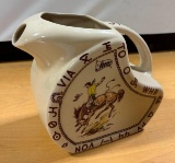 Rare 1940's - 60's Storz Western Cowboy Dinnerware Wallace China Los Angeles, Calif, by Artist Till
