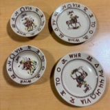 Rare 1940's - 60's Storz Western Cowboy Dinnerware Wallace China Los Angeles, Calif, by Artist Till