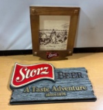 Storz Embossed Beer Sign, A Taste Adventure and Grain Belt Beer / Storz Division Framed Print