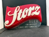 Rare Storz Beer On Draught Light-Dry-Smooth Lighted Beer Sign, c. 1940's +- by Plasti-Ad Designers