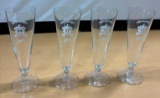 Set of Four, Storz 75th Anniversary Beer Glasses, c. 1951