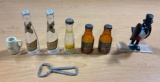 Group of Advertising Beer Collectibles, Shakers, Bottle Opener