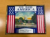 Columbus Brewing Co. Columbus Nebr. God Bless America Adverting Framed Under Glass Americana