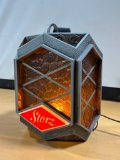 Storz Beer Amber Lighted Lantern Advertising Beer Sign