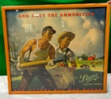 Storz Brewing Co Military War Bonds Framed Poster, For Victory Buy War BondsAnd Pass the Ammunition