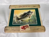 Wheeler Co. Stroz Large Mount Bass Cardboard 3D Fishing Advertising Beer Sign