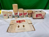 Vintage NOS Storz Wax Paper Beer Cups, Storz 6 Pack Case w/ 6 Empty Cans & Six Pack Storz Box