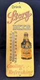 Storz Metal Advertising Thermometer, Drink Storz Beer, CoolingRefreshing, 21in, The Chaney Mfg. Co