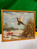Storz Beer Pheasants Framed Print by Artist Richard E. Bishop, Omaha, NE