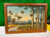 Storz Beer Mallards Framed Print by Artist Richard E. Bishop, Omaha, NE