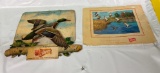 Lot of Two, Storz Beer Items; Die Cut Mallard Duck Bitter Free and a Mallard Duck Print Out of Frame
