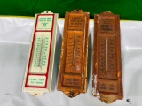 Lot of 3 Advertising Thermometers, Dodge and Howells, Nebr.