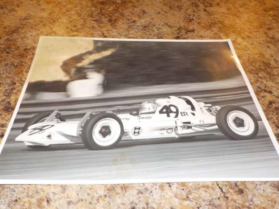 Jerry Knapp 8 X 10 B&W Vintage Racing Photo