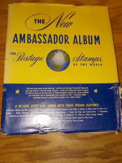 The New Ambassador Album for Postage Stamps of the World" Hard Cover