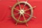 Wood and Brass Ship's Wheel