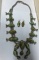 Sterling Silver Squash Blossom Necklace and Earrings
