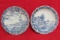 Two Delft Blue and White Chargers