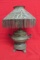 Early Brass Lamp with Metal Shade