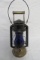Antique E.T. Wright Lantern with Cobalt Blue Globe