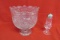 Waterford Crystal Sugar Shaker and Large Footed Bowl