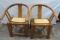 Pair of Asian Horseshoe Chairs