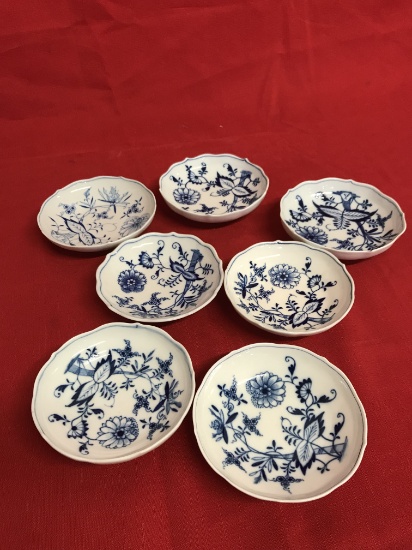 Meissen Blue Onion: 7 Bowls