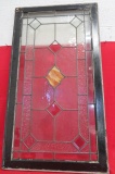 Large Leaded and Slag Glass Window