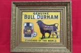 Framed Bull Durham Tobacco Sign