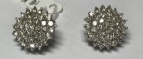 18Kt White Gold Pave Diamond Earrings