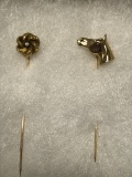 Two 14Kt Yellow Gold Stick Pins
