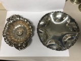 2pcs. Sterling Silver - Bowl and Flower Form Dish