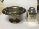 2 pcs. Sterling Silver - Tea Caddy and Compote
