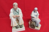 Two Zsolnay Hungary Porcelain Figurines