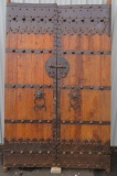 Pair of Huge Chinese Wood and Iron Doors