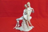 Lladro Porcelain Figures: Male & Female Ballet Dancers