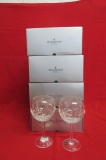 Eight Waterford Crystal Wine Goblets